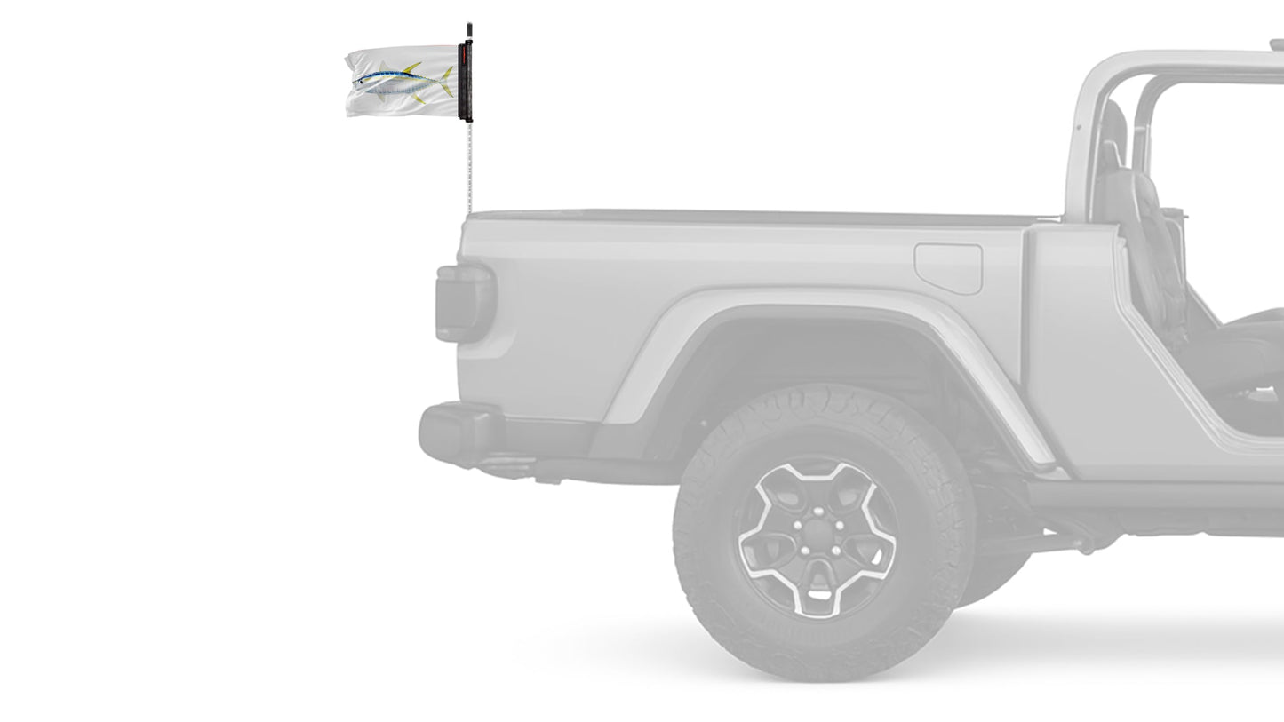Tuna 12"x18" Forever Wave Flag for Jeep Wrangler JL 2-Door 2018-Present