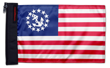 US Nautical Yacht Ensign 12"x18" Forever Wave Flag for Golf Carts