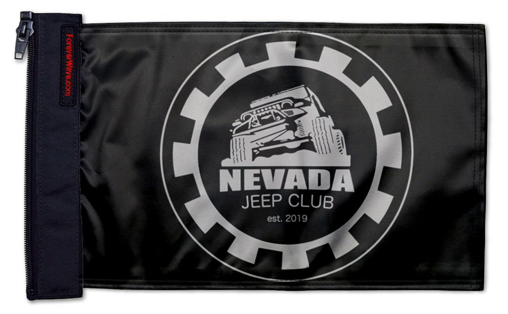 Nevada Jeep Club 12"x18" Forever Wave Flag