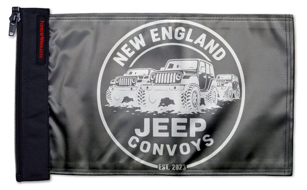 New England Jeep Convoys 12"x18" Forever Wave Flag
