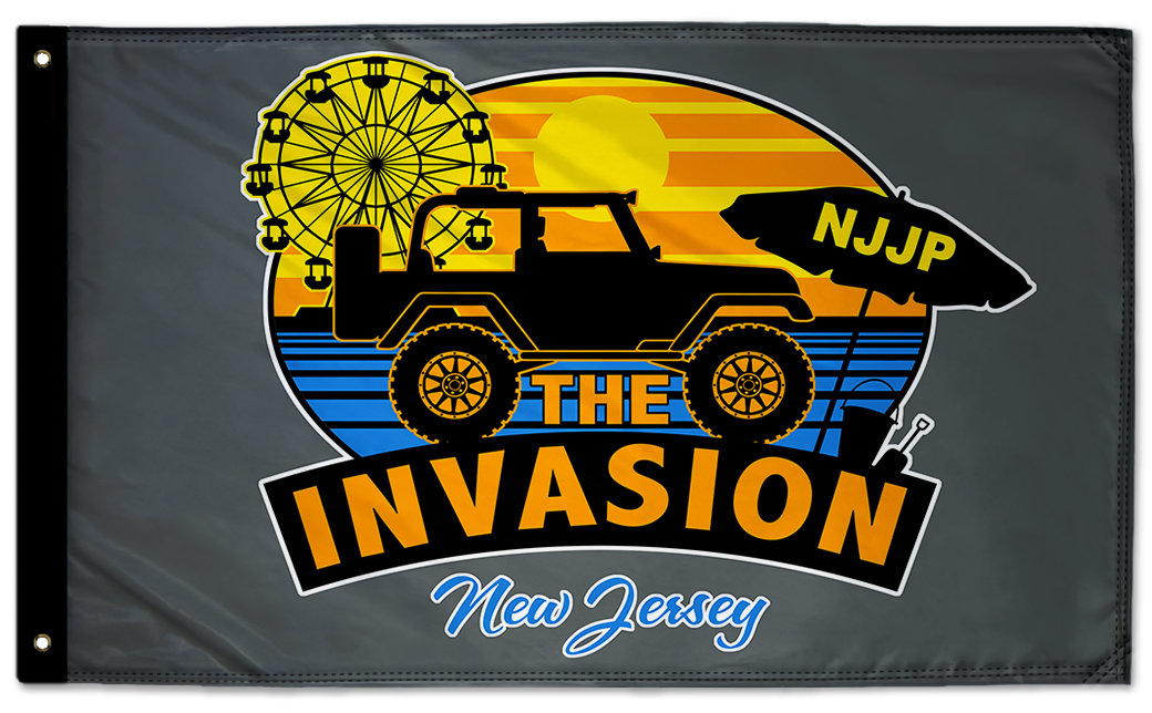 New Jersey Jeep Invasion 3'x5' Double-Sided Flag