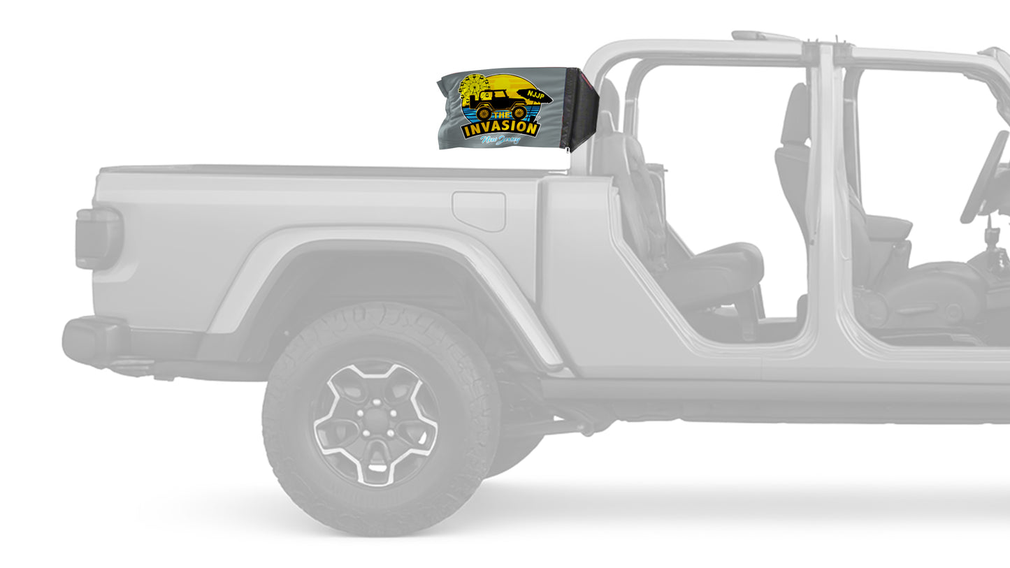 New Jersey Jeep Invasion 12"x18" Forever Wave Flag for Jeep Gladiator JT