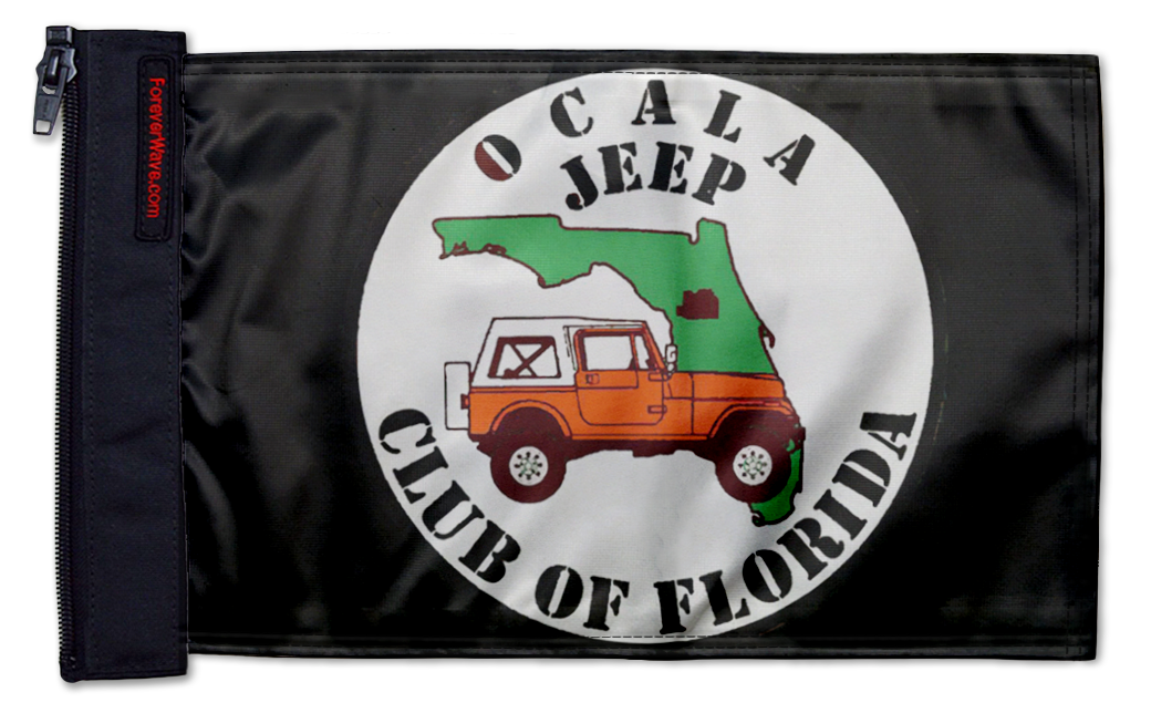 Ocala Jeep Club 12"x18" Forever Wave Flag