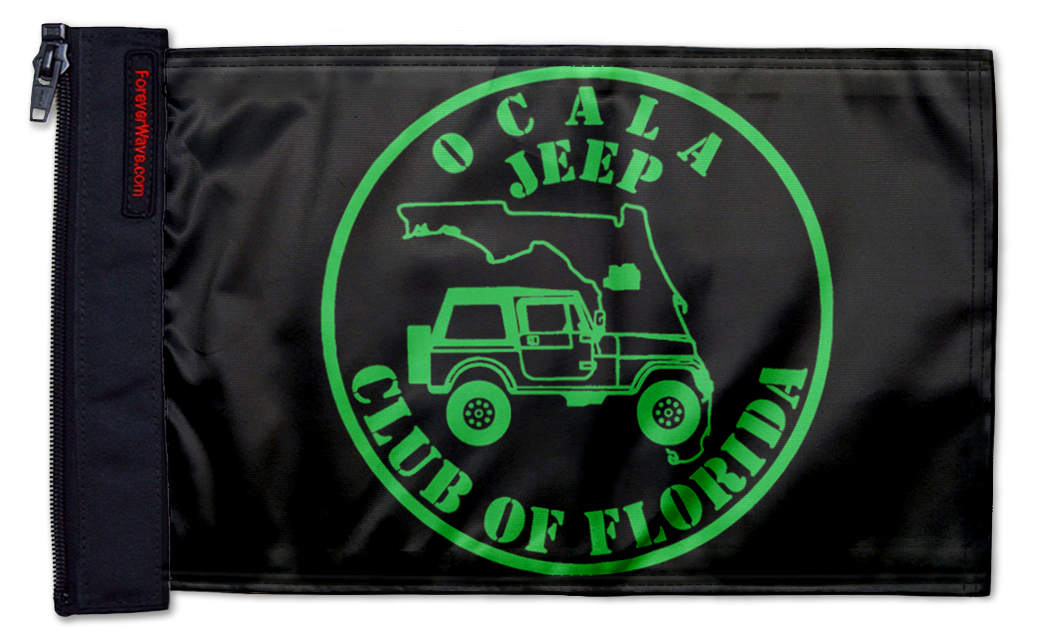 Ocala Jeep Club 12"x18" Forever Wave Flag