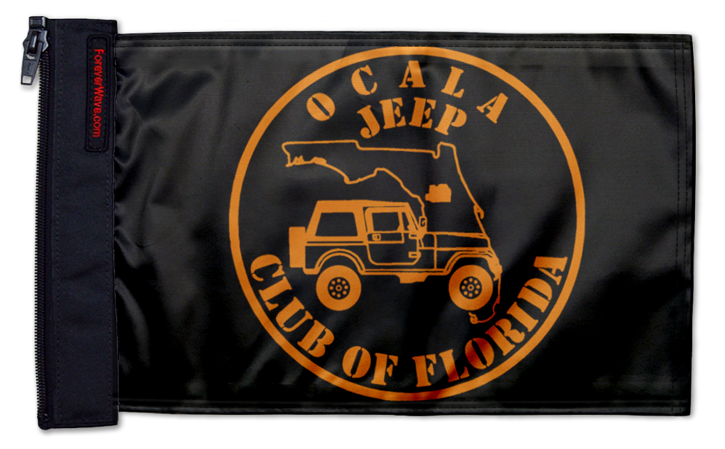 Ocala Jeep Club 12"x18" Forever Wave Flag