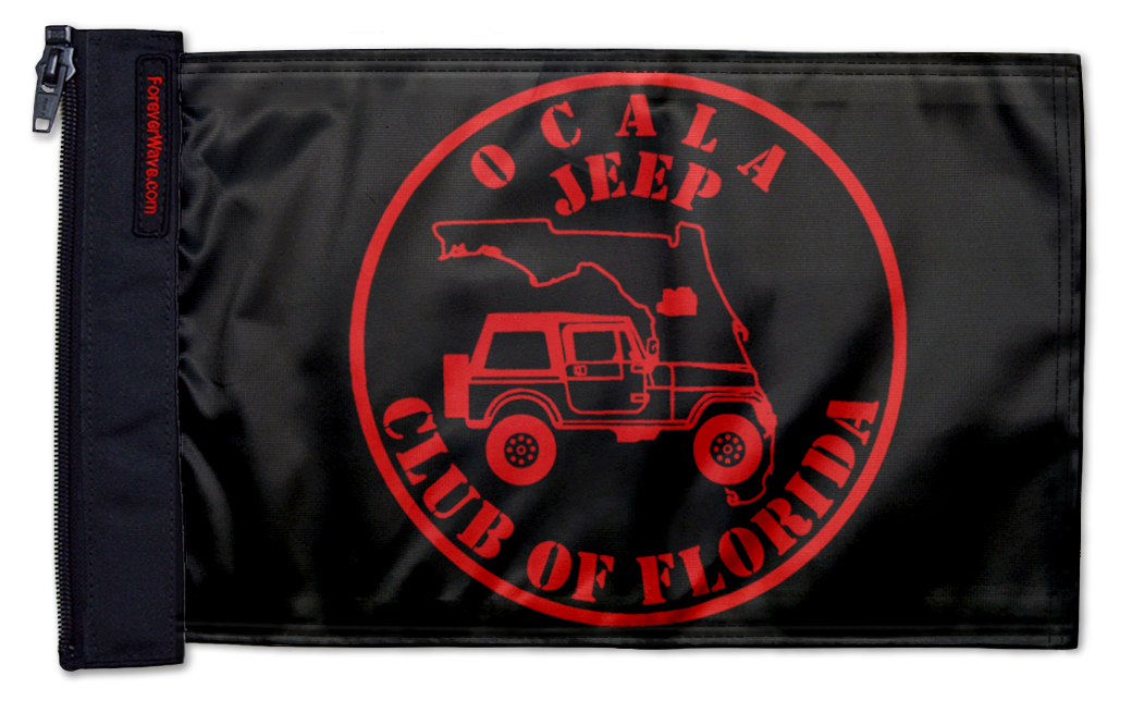 Ocala Jeep Club 12"x18" Forever Wave Flag