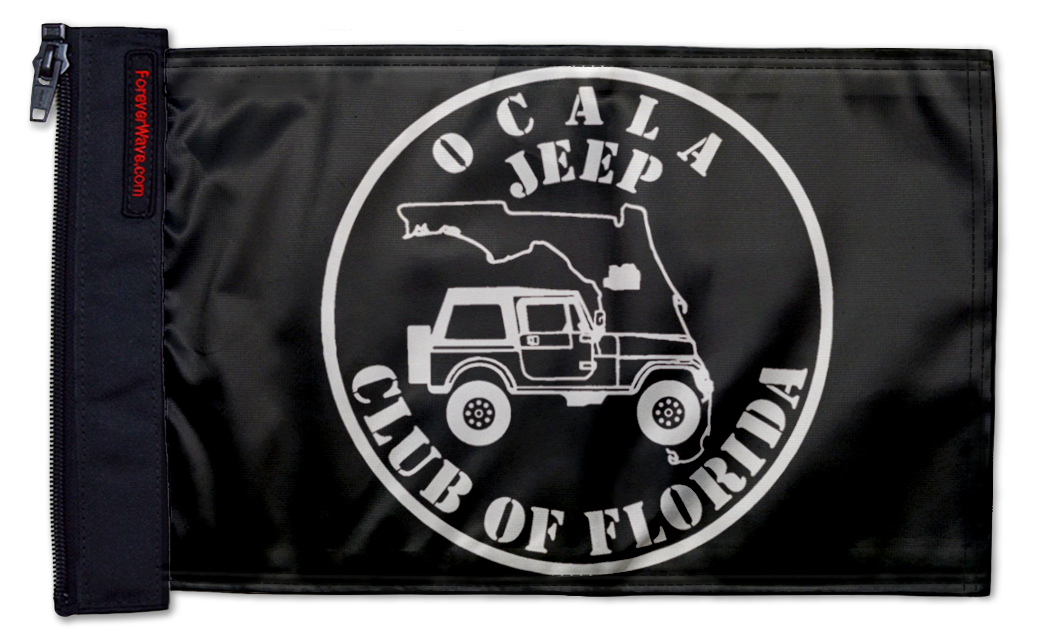 Ocala Jeep Club 12"x18" Forever Wave Flag