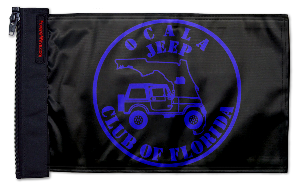 Ocala Jeep Club 12"x18" Forever Wave Flag