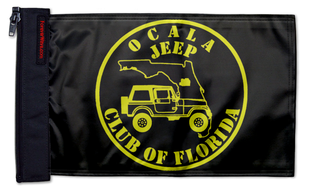 Ocala Jeep Club 12"x18" Forever Wave Flag