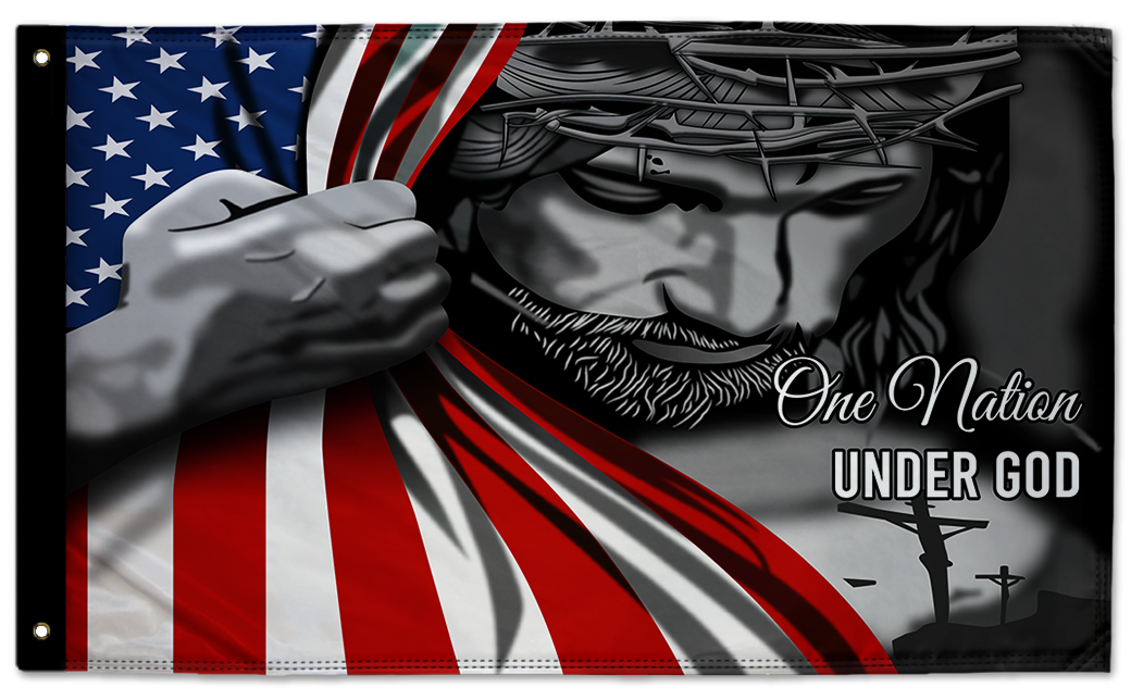 One Nation 3'x5' Double-Sided Flag