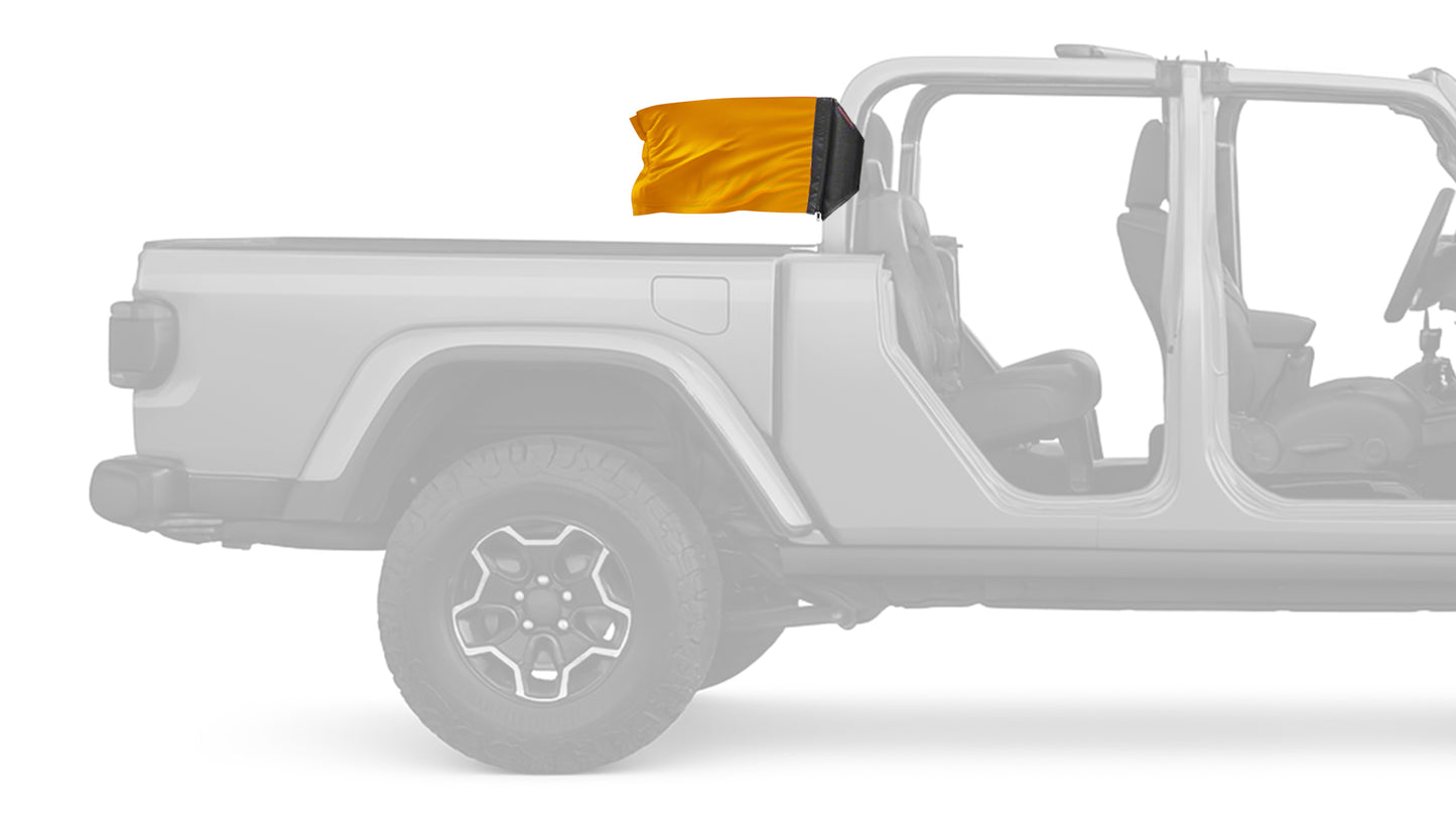 Solid Color Orange 12"x18" Forever Wave Flag for Jeep Gladiator JT