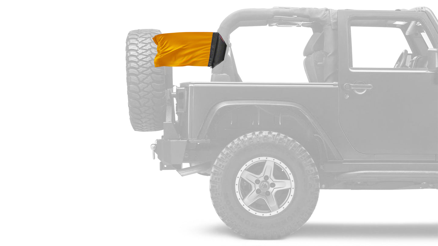 Solid Color Orange 12"x18" Forever Wave Flag for Jeep Wrangler CJ-7 and CJ-8 1976-1986