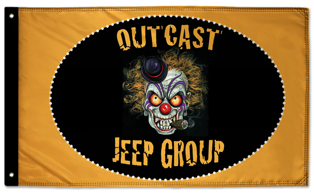 Outcast Jeep Group Flag 3'x5' Double-Sided Flag