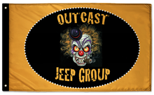 Outcast Jeep Group Flag 3'x5' Double-Sided Flag