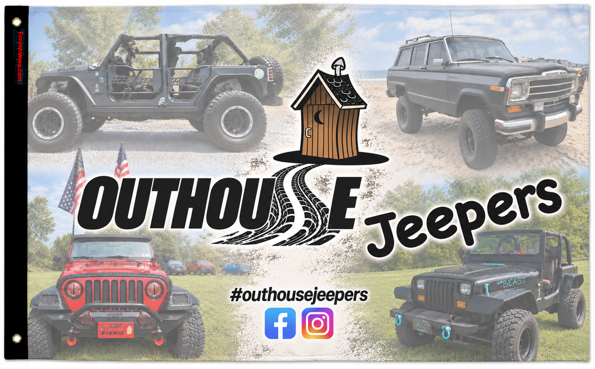 Outhouse Jeepers 3'x5' Double-Sided Flag