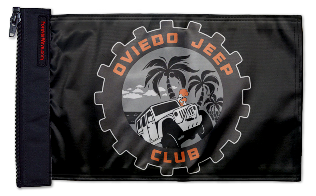 Oviedo Jeep Club 12"x18" Forever Wave Flag