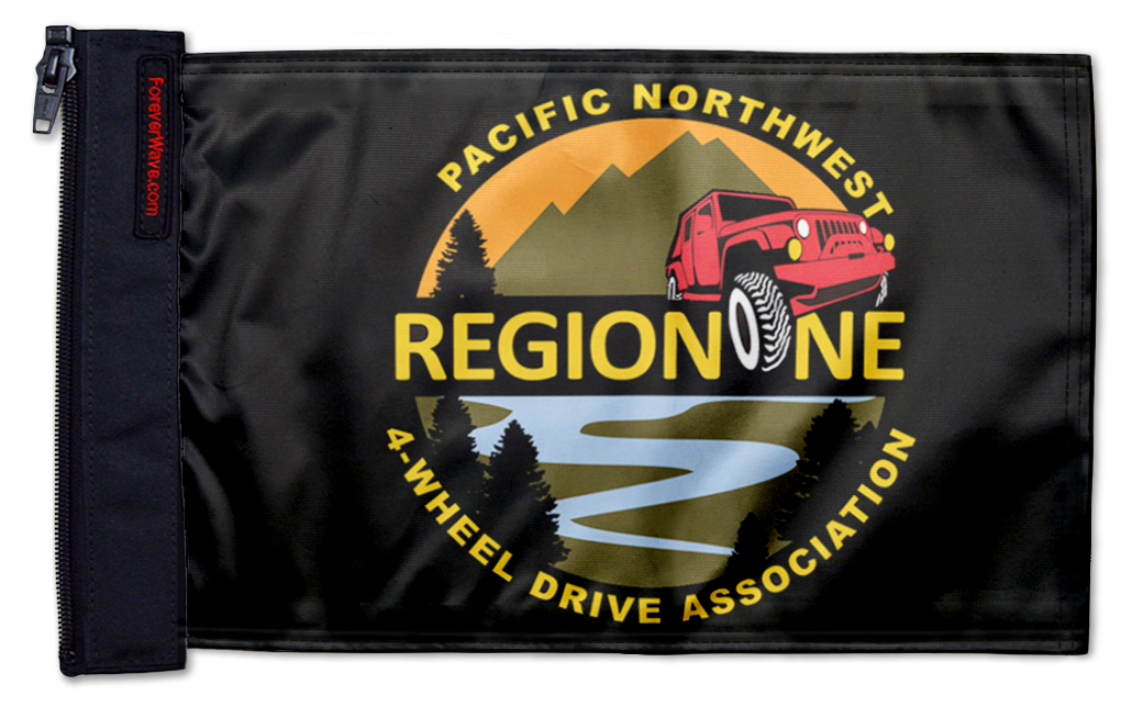 Pacific Northwest 4WDA Flag 12"x18" Forever Wave Flag