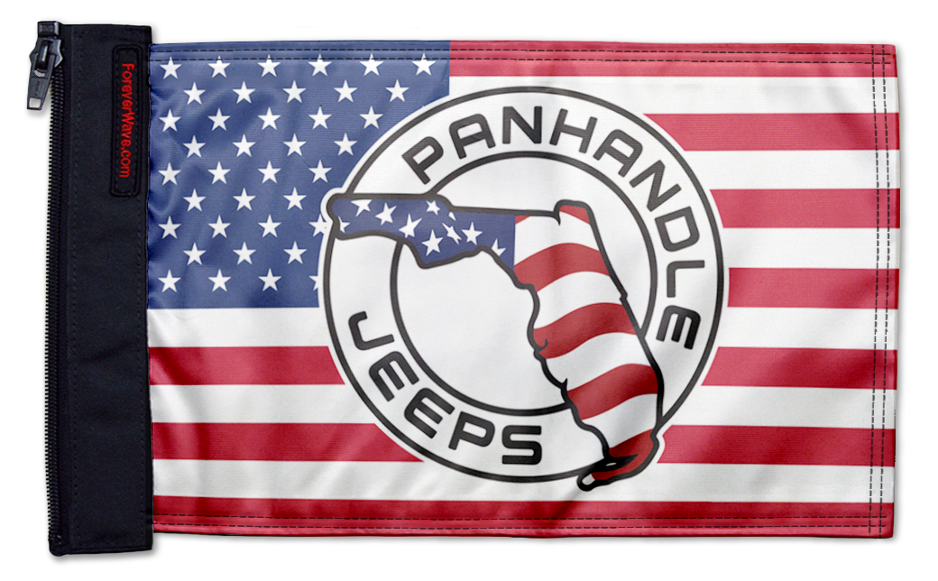 Panhandle Jeeps Flag 12"x18" Forever Wave Flag