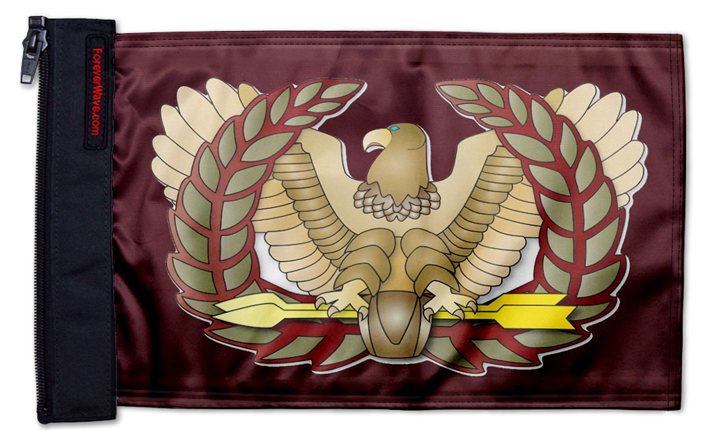 Eagle Rising 12"x18" Forever Wave Flag for Jeep Wrangler JKU 4-Door 2007-2018