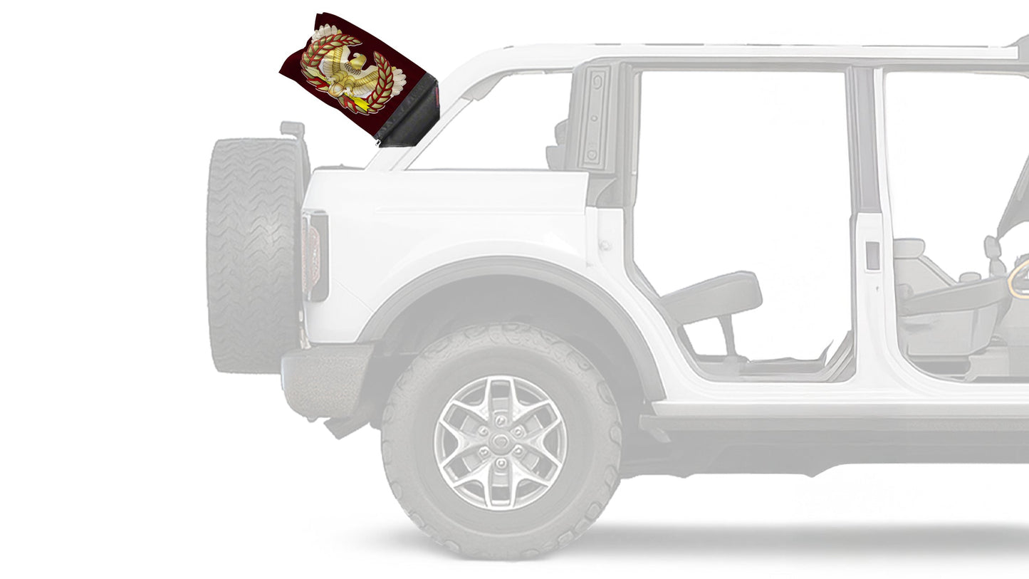 Eagle Rising 12"x18" Forever Wave Flag for Bronco