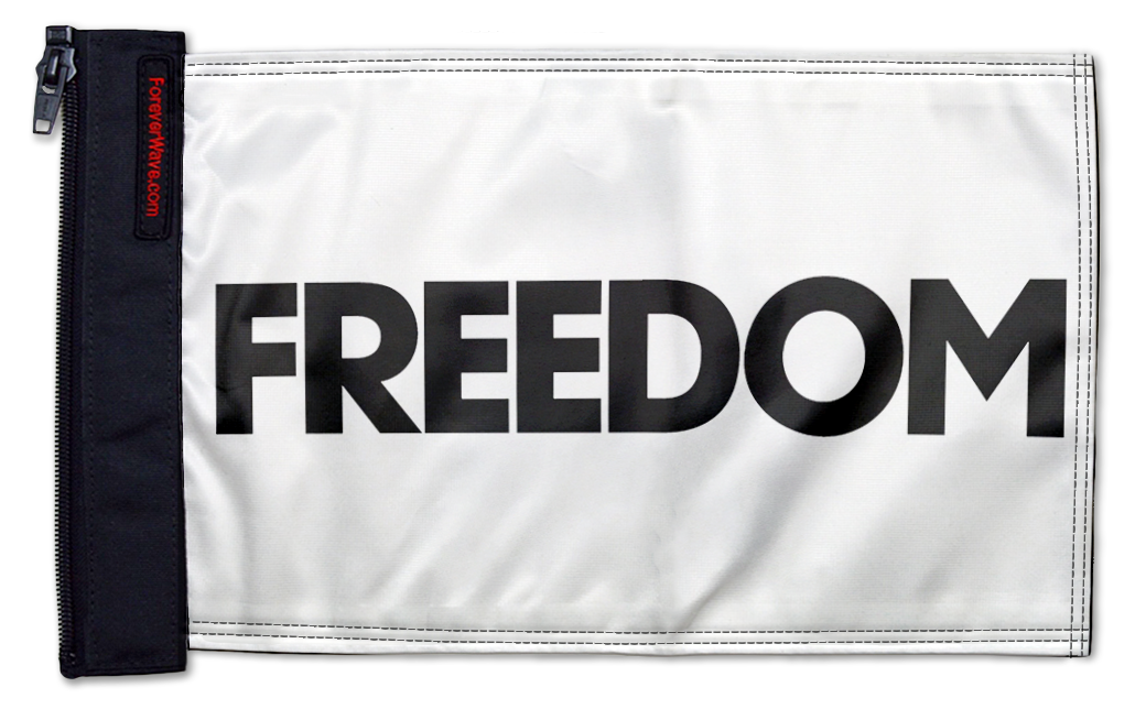 Freedom 12"x18" Forever Wave Flag for Boats