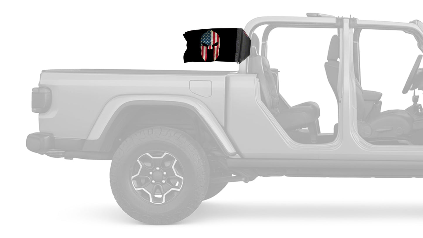 Spartan USA 12"x18" Forever Wave Flag for Jeep Gladiator JT