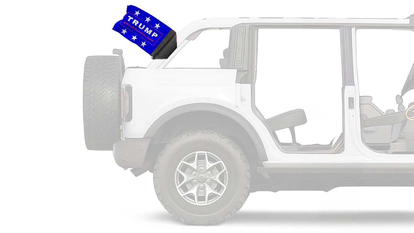 Trump MAGA 12"x18" Forever Wave Flag for Bronco