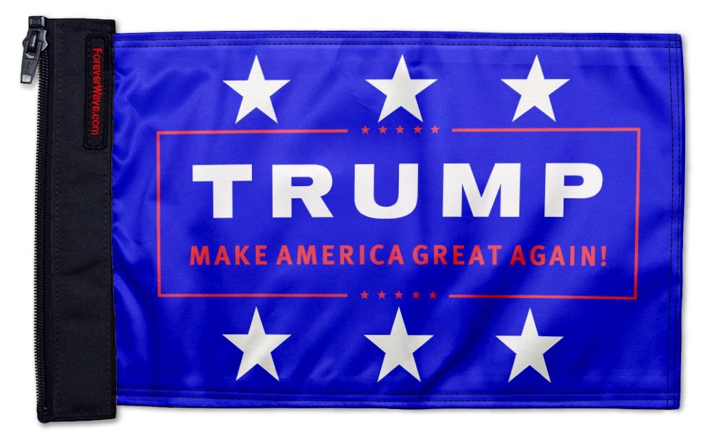Trump MAGA 12"x18" Forever Wave Flag for Jeep Wrangler YJ 1986-1995