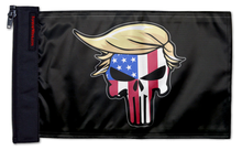 Trump Punisher 12"x18" Forever Wave Flag for Boats