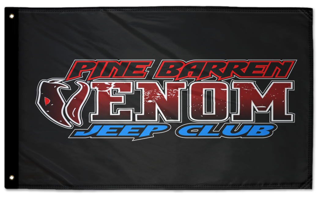 Pine Barren Venom Jeep Club 3'x5' Double-Sided Flag