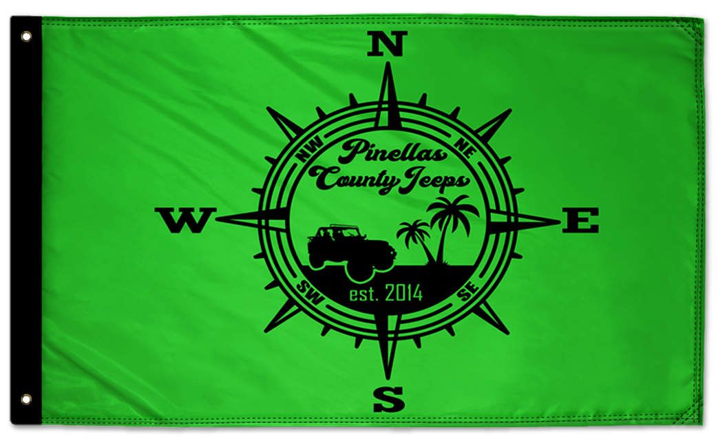 Pinellas County Jeeps Flag 3'x5' Double-Sided Flag