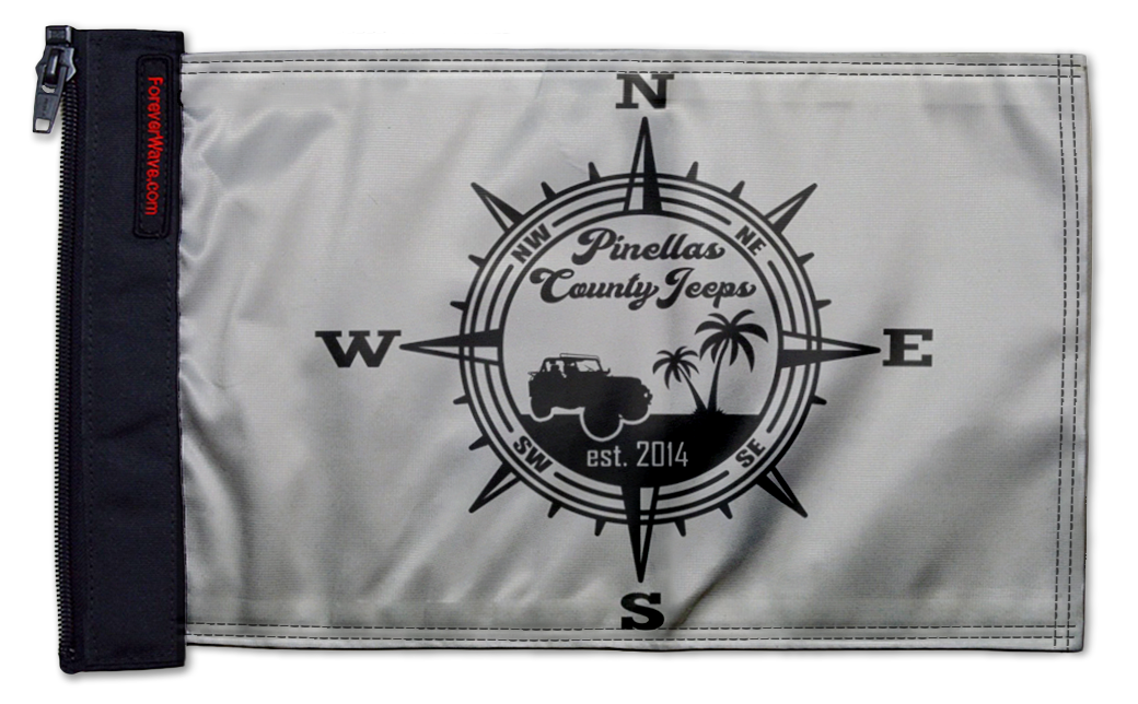 Pinellas County Jeeps Flag 12"x18" Forever Wave Flag