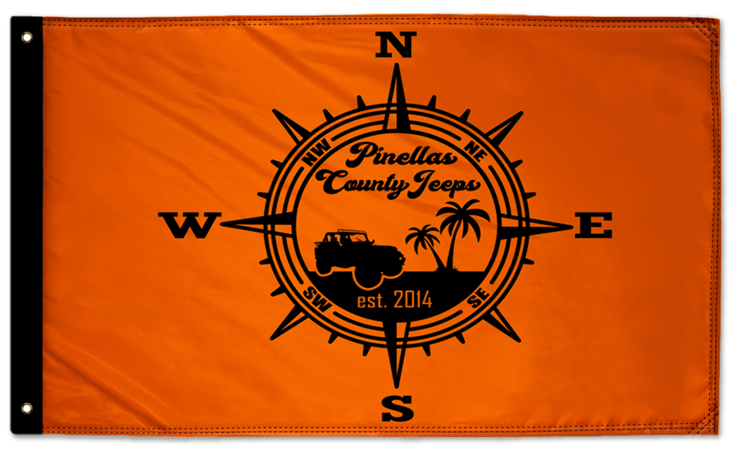 Pinellas County Jeeps Flag 3'x5' Double-Sided Flag