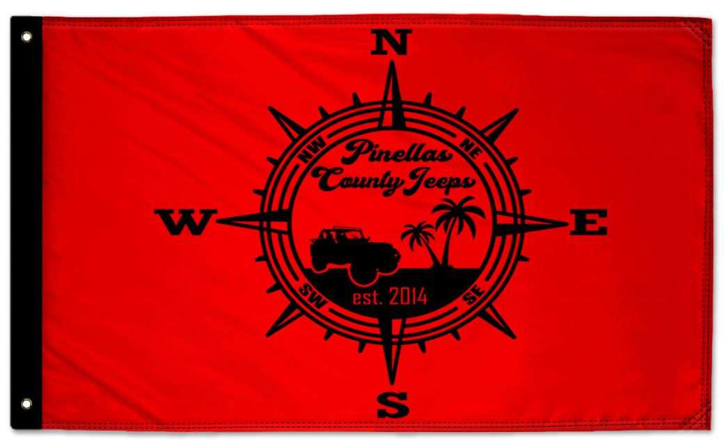 Pinellas County Jeeps Flag 3'x5' Double-Sided Flag