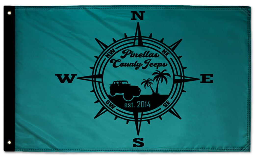 Pinellas County Jeeps Flag 3'x5' Double-Sided Flag