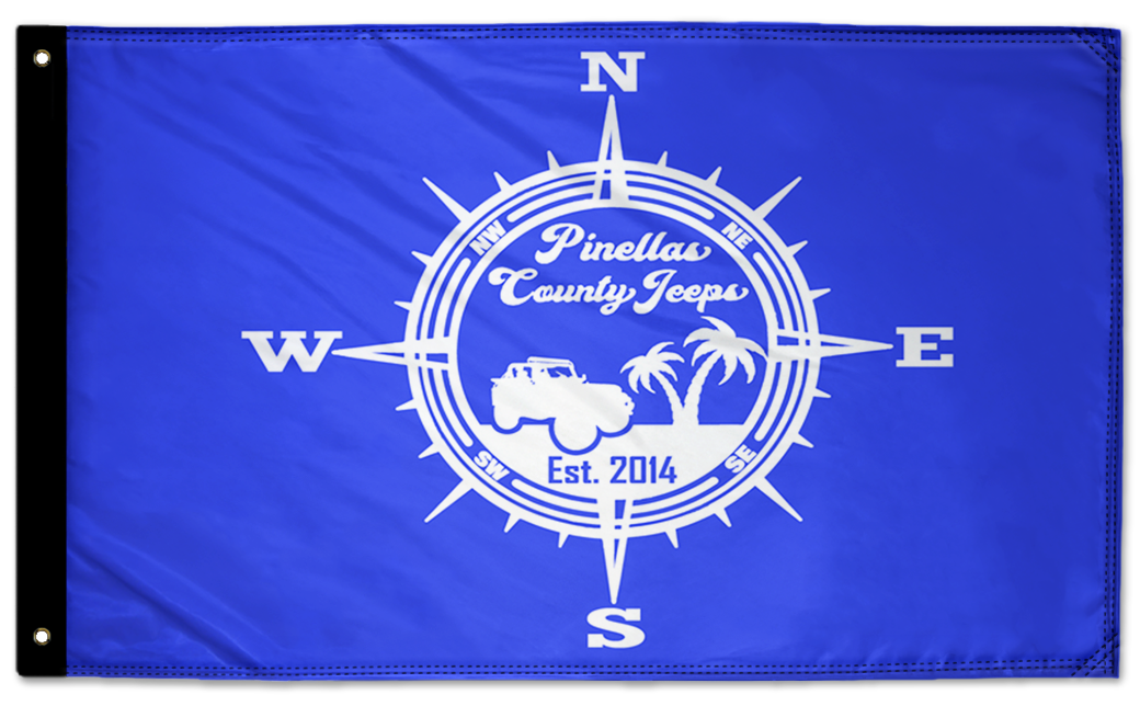 Pinellas County Jeeps Flag 3'x5' Double-Sided Flag