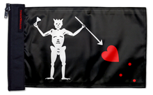 Blackbeard 12"x18" Forever Wave Flag for Golf Carts