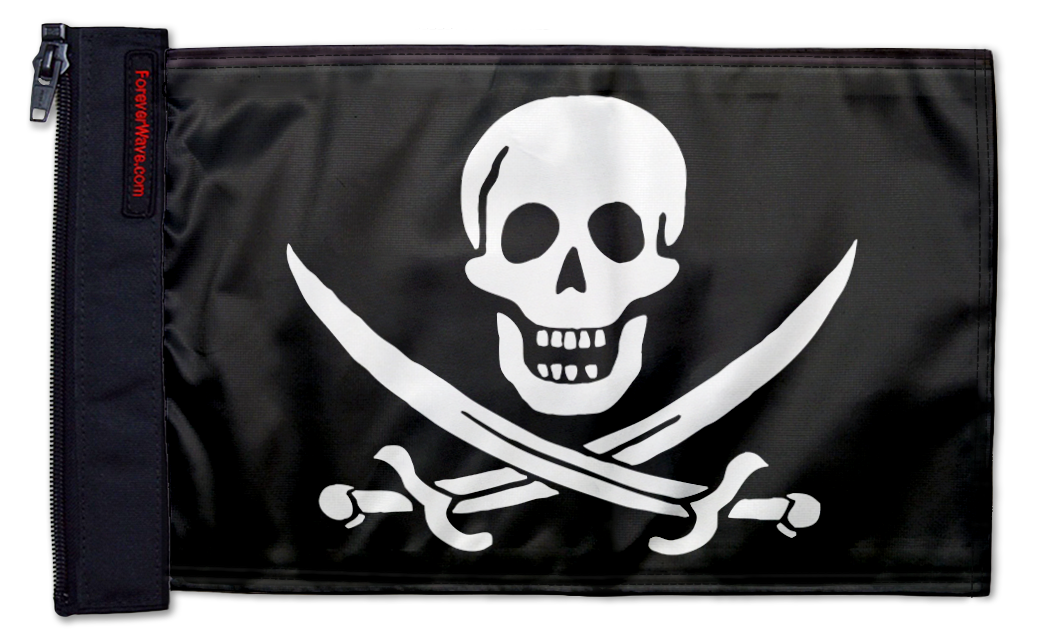 Jack Rackham 12"x18" Forever Wave Flag for Bronco