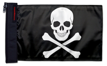 Jolly Roger 12"x18" Forever Wave Flag for Golf Carts
