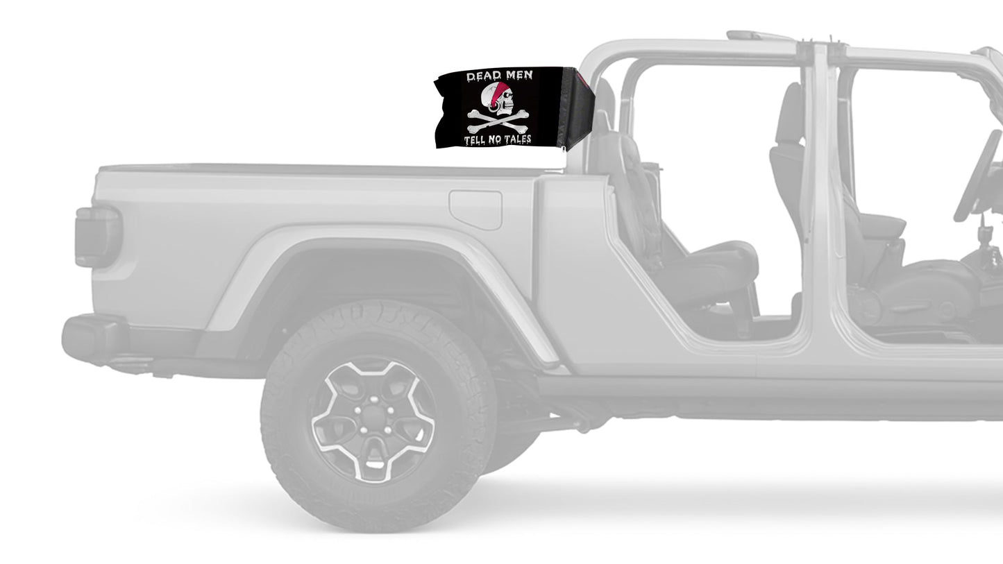 Dead Men Tell No Tales 12"x18" Forever Wave Flag for Jeep Gladiator JT