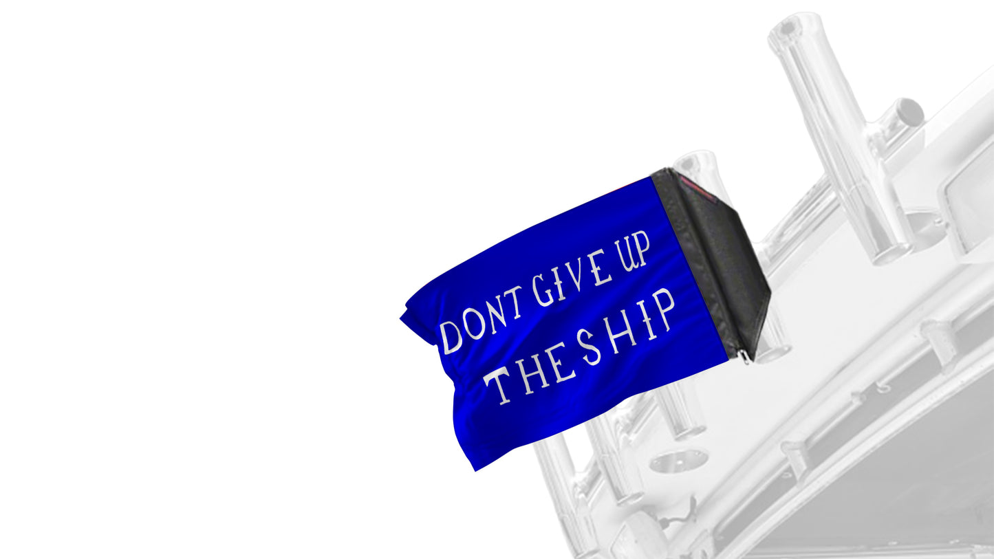 Don't Give Up The Ship 12"x18" Forever Wave Flag