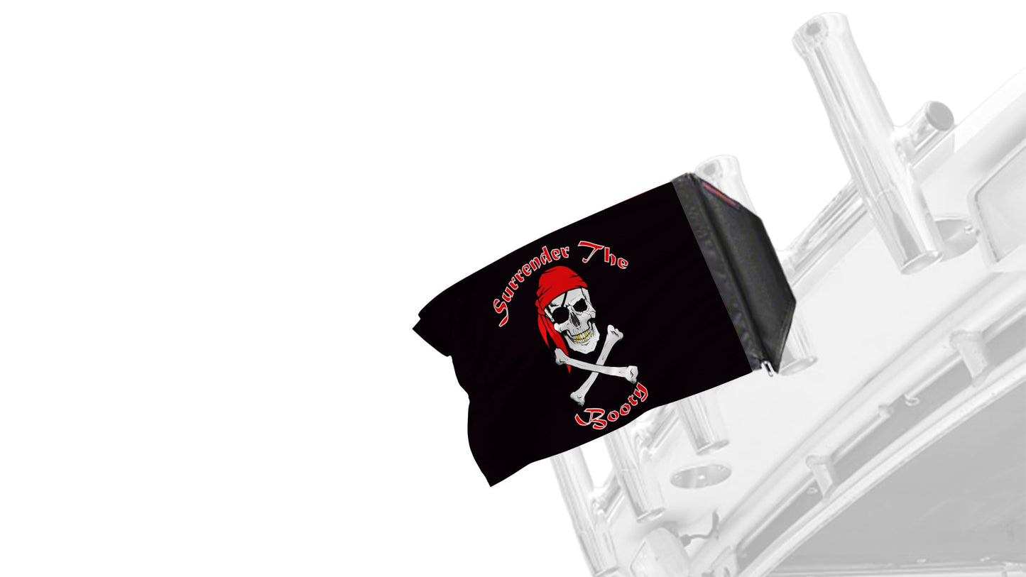 Surrender The Booty 12"x18" Forever Wave Flag for Boats