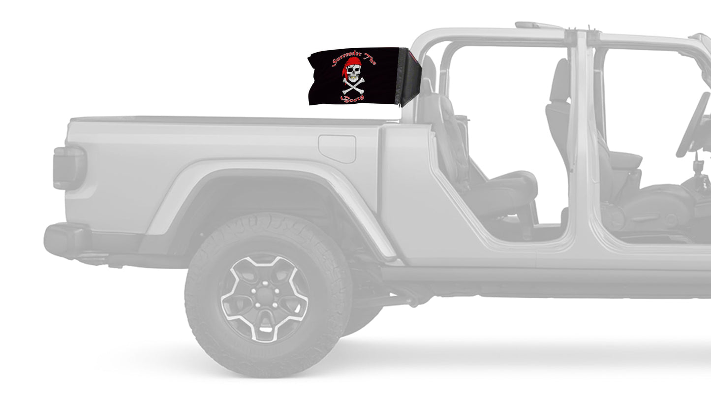 Surrender The Booty 12"x18" Forever Wave Flag for Jeep Gladiator JT