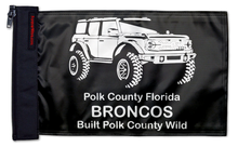 Polk Co Broncos 12"x18" Forever Wave Flag