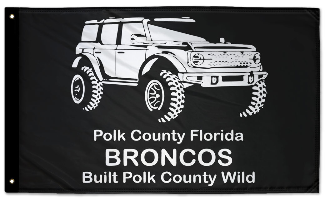 Polk Co Broncos 3'x5' Double-Sided Flag