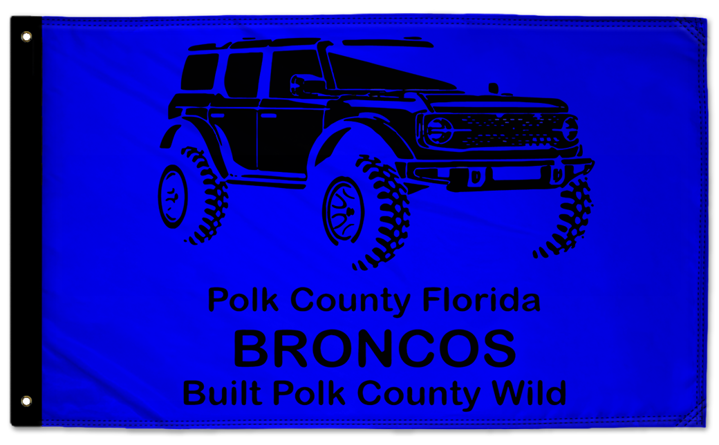 Polk Co Broncos 3'x5' Double-Sided Flag