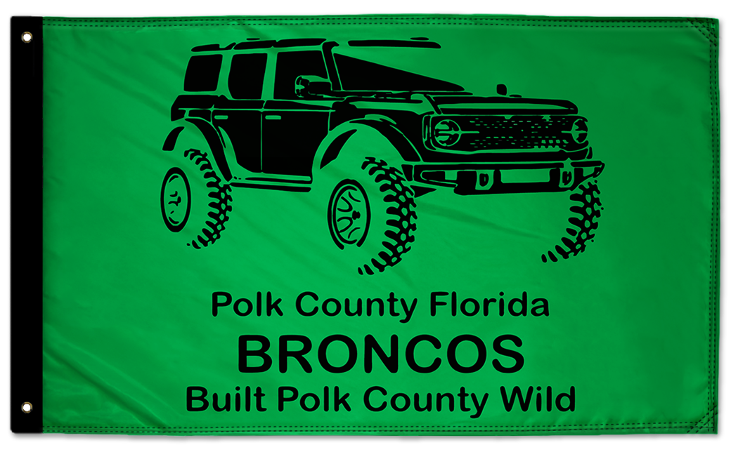 Polk Co Broncos 3'x5' Double-Sided Flag