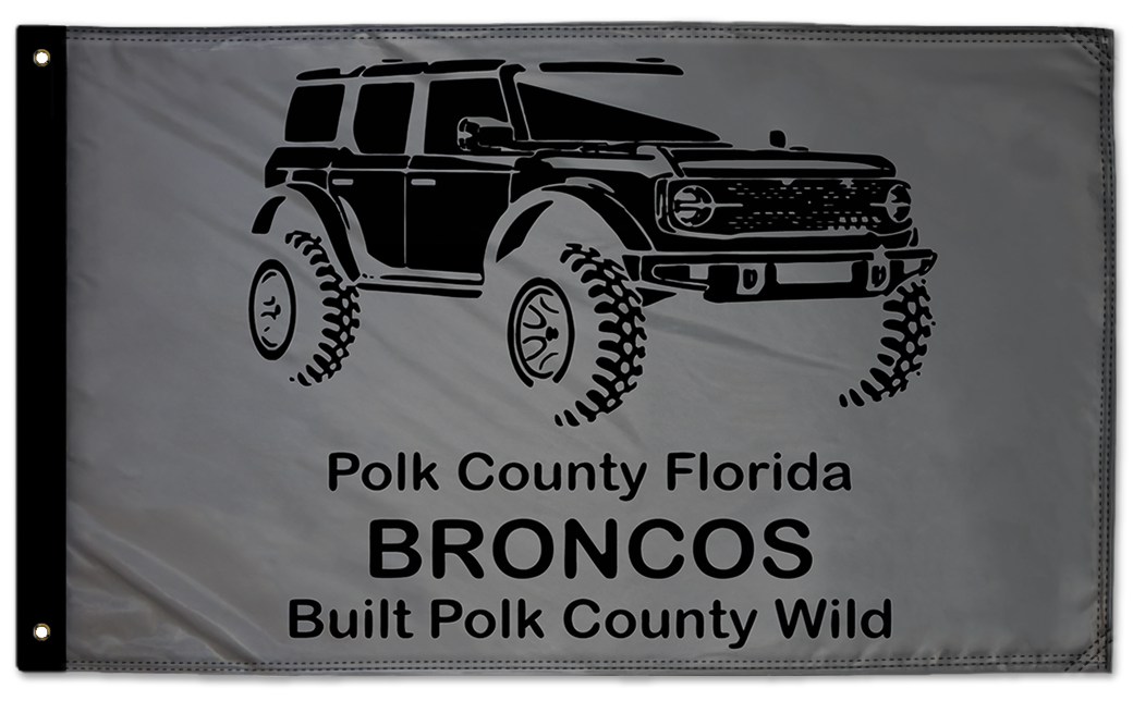 Polk Co Broncos 3'x5' Double-Sided Flag