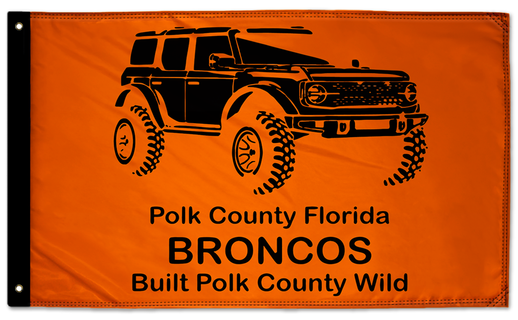 Polk Co Broncos 3'x5' Double-Sided Flag