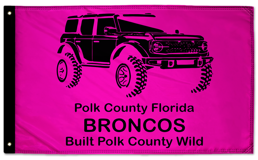 Polk Co Broncos 3'x5' Double-Sided Flag